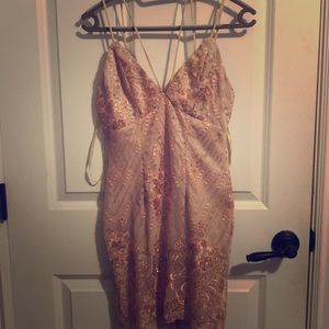 Xenia boutique rose gold dress